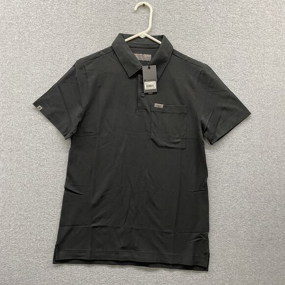 Figs Tops - FIGS PRO Men’s Small Black Technical Pique Scrub Polo NWT Pima Cotton M22WW1004